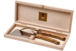 Claude Dozorme Cheese Knife Set Hard Cheese, Olive Wood