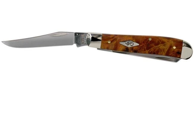 Case Mini Trapper Autumn Maple Burl Wood, 11545, 7207 SS Pocket Knife 5 Case Mini Trapper Autumn Maple Burl Wood, 11545, 7207 SS Pocket Knife - Image 3