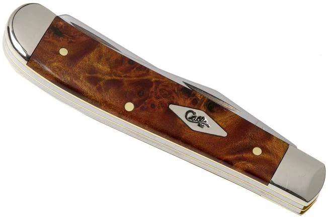 Case Mini Trapper Autumn Maple Burl Wood, 11545, 7207 SS Pocket Knife 6 Case Mini Trapper Autumn Maple Burl Wood, 11545, 7207 SS Pocket Knife - Image 4