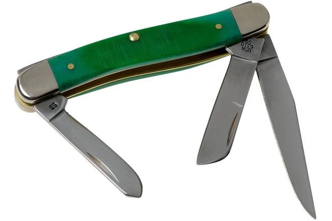 Case Medium Stockman Clover Green Bone, Sawcut Jig, 23214, 6318 SS Pocket Knife 4 Case Medium Stockman Clover Green Bone, Sawcut Jig, 23214, 6318 SS Pocket Knife - Image 2