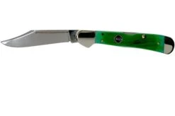 Case Mini Copperlock Clover Green Bone, Sawcut Jig, 23217, 61749L SS Pocket Knife