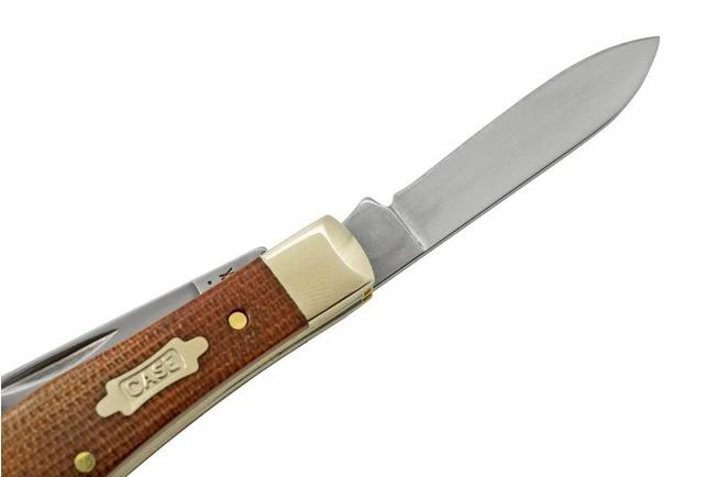 Case Small Swell Centre Jack Natural Canvas Micarta 23694, 10225 SS, Pocket Knife 7 Case Small Swell Centre Jack Natural Canvas Micarta 23694, 10225 SS, Pocket Knife - Image 5
