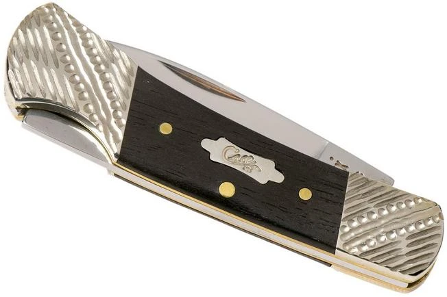 Case Lockback Ebony Wood, Worked Bolsters, 59672, 71225L SS Pocket Knife 6 Case Lockback Ebony Wood, Worked Bolsters, 59672, 71225L SS Pocket Knife - Image 4