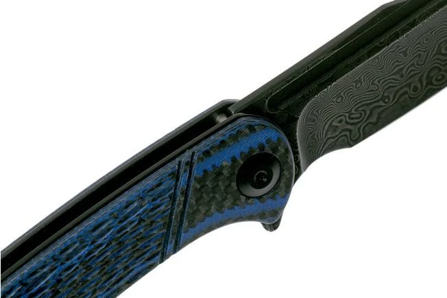 Civivi Dogma C2014DS-2 Damascus, Carbon Fibre & Blue G10 Pocket Knife 8 Civivi Dogma C2014DS-2 Damascus, Carbon Fibre & Blue G10 Pocket Knife - Image 6