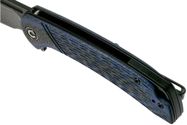 Civivi Dogma C2014DS-2 Damascus, Carbon Fibre & Blue G10 Pocket Knife 9 Civivi Dogma C2014DS-2 Damascus, Carbon Fibre & Blue G10 Pocket Knife - Image 7