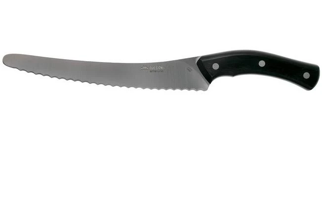 Due Cigni Arne Line Bread Knife 23 Cm, Black 3 Due Cigni Arne Line Bread Knife 23 Cm, Black