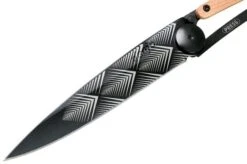 Deejo Tattoo Black 37g, Juniper Wood, Art Deco 1GB105 Pocket Knife -Knives and Tools Shop DJ1GB105 03 deejo