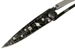 Deejo Tattoo Gold Black 27g, White Gold Gilded, Astro DJ9GM000022 Pocket Knife -Knives and Tools Shop DJ9GM000022 03 deejo