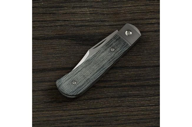 Jack Wolf Benny's Clip Black Canvas Micarta, BENNY-01-BLK, Slipjoint Pocket Knife 3 Jack Wolf Benny's Clip Black Canvas Micarta, BENNY-01-BLK, Slipjoint Pocket Knife