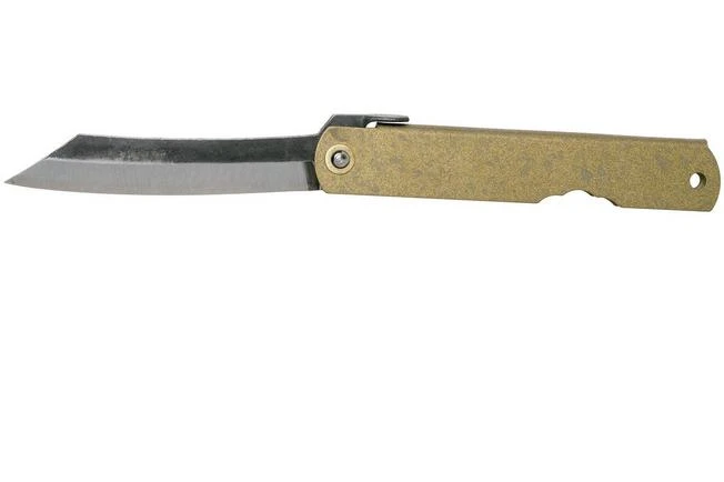 Higonokami Pocket Knife 7.3 Cm HIGOC1B, Blue Paper Steel, Bronze Finished Steel 3 Higonokami Pocket Knife 7.3 Cm HIGOC1B, Blue Paper Steel, Bronze Finished Steel