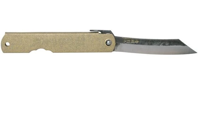 Higonokami Pocket Knife 7.3 Cm HIGOC1B, Blue Paper Steel, Bronze Finished Steel 4 Higonokami Pocket Knife 7.3 Cm HIGOC1B, Blue Paper Steel, Bronze Finished Steel - Image 2
