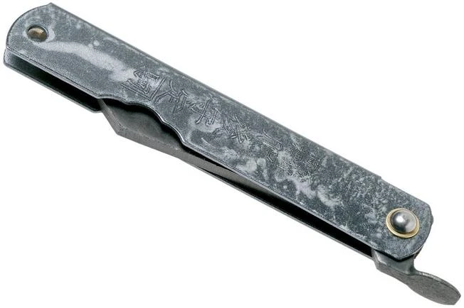 Higonokami Pocket Knife 7.3 Cm HIGOC3B, Blue Paper Steel, Grey Black Glitter 6 Higonokami Pocket Knife 7.3 Cm HIGOC3B, Blue Paper Steel, Grey Black Glitter - Image 4