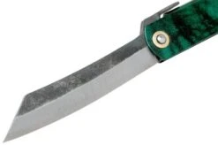 Higonokami Pocket Knife 7.3 Cm HIGOCJB, Blue Paper Steel, Jade Black Green Glitter Enamel -Knives and Tools Shop KT HIGOCJB 03 higonokami