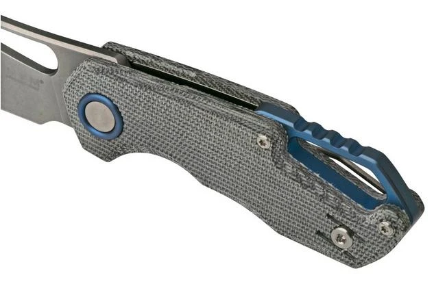 MKM Isonzo FX03M-3BC Clippoint M390, Black Canvas Micarta Pocket Knife, Jesper Voxnaes Design 7 MKM Isonzo FX03M-3BC Clippoint M390, Black Canvas Micarta Pocket Knife, Jesper Voxnaes Design - Image 5