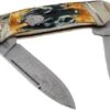 Rough Ryder Canoe Cinnamon Stag RR2156 Damascus Slipjoint Pocket Knife 1 Rough Ryder Canoe Cinnamon Stag RR2156 Damascus Slipjoint Pocket Knife -Knives and Tools Shop RY2156 01 rough ryder