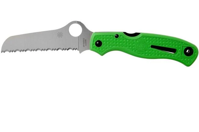 Spyderco Atlantic Salt Green LC200N C89FSGR Serrated Pocket Knife 3 Spyderco Atlantic Salt Green LC200N C89FSGR Serrated Pocket Knife