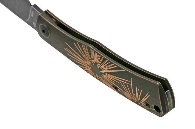 Viper Hug V5991BRS Black Blade, Black Stonewashed Bronze Star Pocket Knife, Sacha Thiel Design 6 Viper Hug V5991BRS Black Blade, Black Stonewashed Bronze Star Pocket Knife, Sacha Thiel Design - Image 4