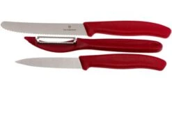 Victorinox SwissClassic Vegetable Knives In Red, Set Of 3, 6.7111.31
