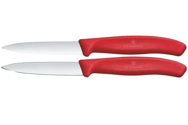 Victorinox Swiss Classic 6.7691.2C1 Straight/Wavy, Red, Set Of 2 Vegetable Knives, 8 Cm 3 Victorinox Swiss Classic 6.7691.2C1 Straight/Wavy, Red, Set Of 2 Vegetable Knives, 8 Cm