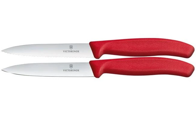 Victorinox Swiss Classic 6.7791.2C1 Straight/Wavy, Red, Set Of 2 Vegetable Knives, 10 Cm 3 Victorinox Swiss Classic 6.7791.2C1 Straight/Wavy, Red, Set Of 2 Vegetable Knives, 10 Cm