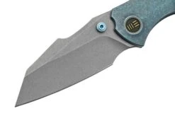 WE Knife High-Fin, WE22005-3, Blue Titanium, Grey CPM-20CV Pocket Knife -Knives and Tools Shop WKWE22005 3 03 weknife